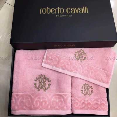 Полотенце Roberto Cavalli  со стразами - Каролина - розовая